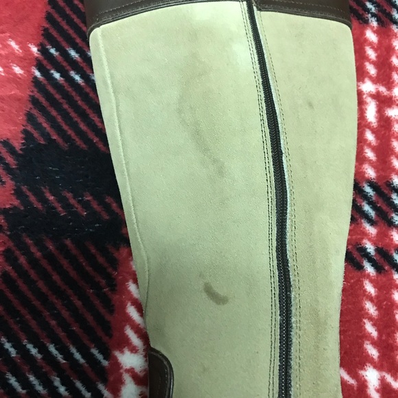 COACH tan suede brown leather Olivia  riding boots - Picture 3 of 8